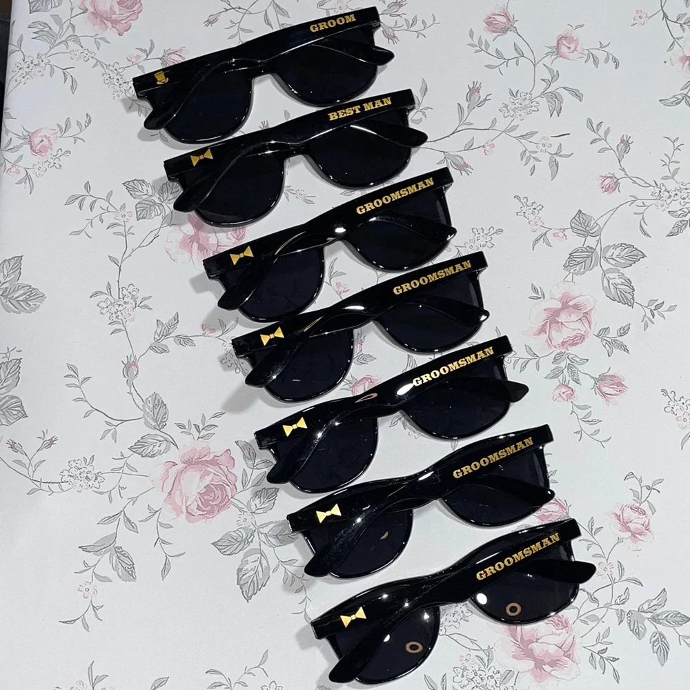 Wedding Party Sunglasses Bundle – Groom, Best Man & Groomsmen (7 Pairs)